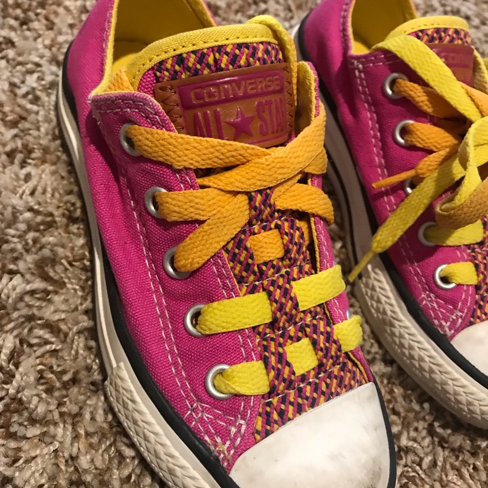 Toddler converse double lace ups